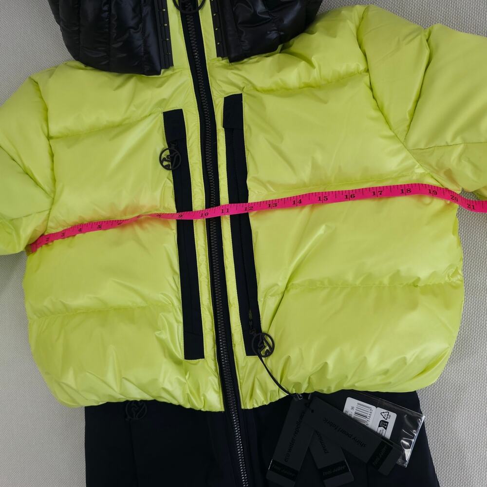 Toni Sailer Bernadette Luxury Down Ski Jacket Citrine Yellow & Black EU 36 NWT - Picture 11 of 14